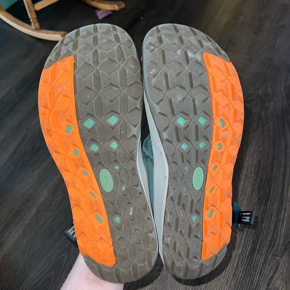 Chaco Teal and Orange Sport Sandals - Picture 8 of 8